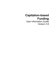 Capitation-Based Funding User Information Guide V3.8