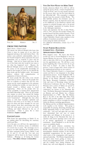 The Shepherd's Voice – March, 2013 Vol. 54 March No. 3 FROM