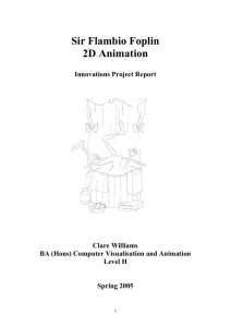 Innovations Project Report - National Centre for Computer Animation