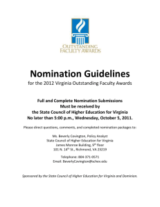 2012 Virginia Outstanding Faculty Awards