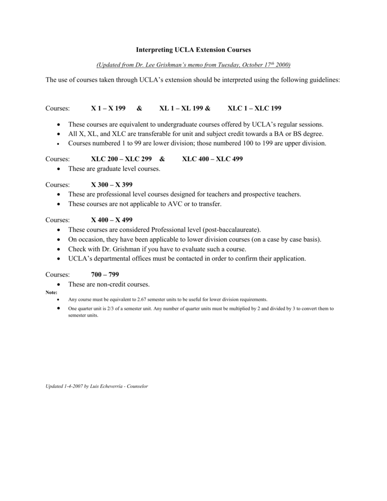 Ucla Extension Quarter Dates Crownflourmills