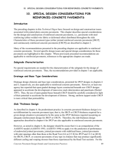 reinforced concrete pavements