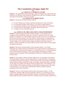 The Constitution of Kappa Alpha Psi