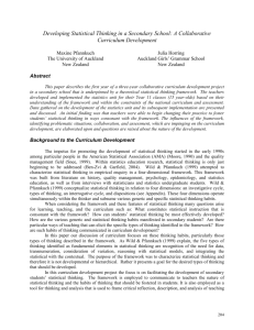 Developing statistical thinking in a secondary school: A collaborative