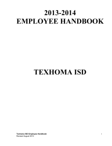 2010-2011 Texhoma ISD Employee Handbook