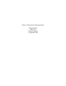 History of Educational Technology Report