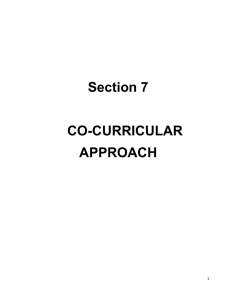 Section 7 – Co-curricular Approach