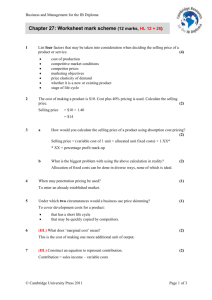 Chapter 27: Worksheet mark scheme (12 marks, HL 12 + 26)