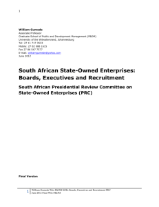 Recruitment, selection and appointment of boards