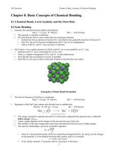 Chapter 8. Basic Concepts of Chemical Bonding