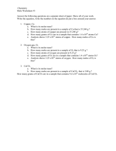 Mole Worksheet 3 & 4
