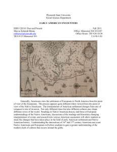 early american encounters - Plymouth State University