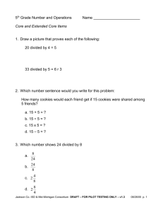 Math Student Assessment Gr 5 Number - Mid
