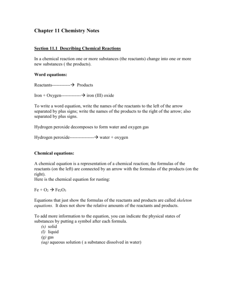 Hydrogen Peroxide Chemical Equation Formula