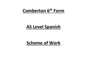 A/S Spanish Scheme of Work