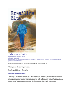 Breadline Blue COMPLIMENTARY Educators Guide Click here.