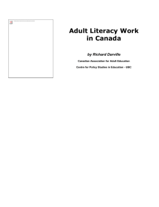 Adult Literacy Work in Canada