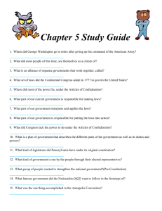 Chapter 5 Study Guide 1. Where did George Washington go to retire