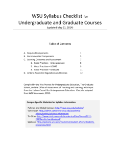 syllabus checklist - Office of Undergraduate Education