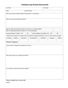 Thespian Officer's Application