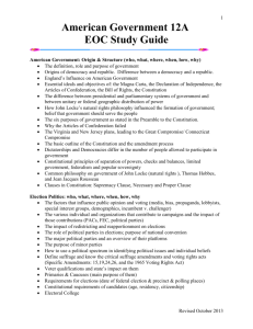 EOC Study Guide Semester 1