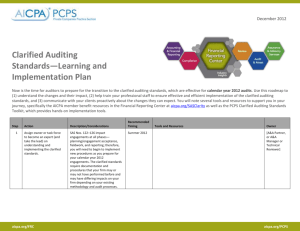 Learning and Implementation Plan