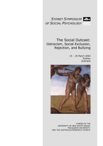The Social Outcast - Psychological Sciences