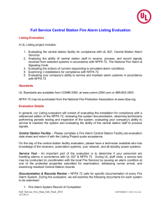 subject: basic requirements for central station - Industries