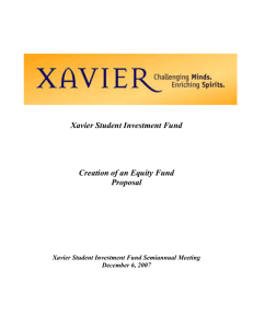 empirical approaches - Xavier Student Investment Fund