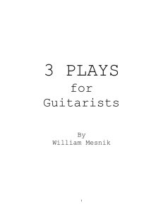 Three Plays for Guitarists