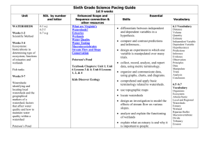 Sixth Grade Science Pacing Guide