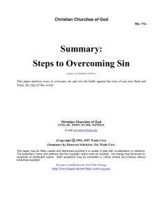 Summary: Steps to Overcoming Sin (No. 11z)
