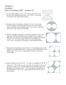 Geometry Practice #2 & solutions