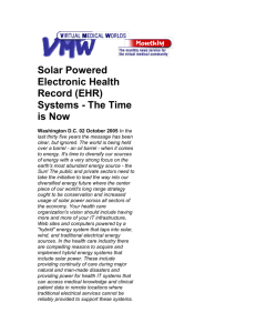 Solar Powered Electronic Health Record (EHR) Systems