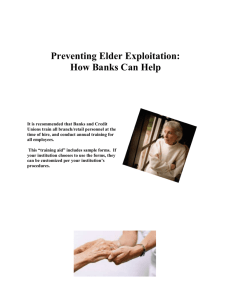 Preventing Elder Exploitation: How Banks Can Help