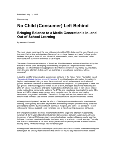No Child (Consumer) Left Behind