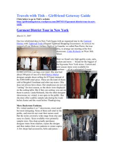 Garment District Tour in New York