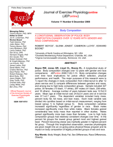 A longitudinal study of police: Body composition changes over 12