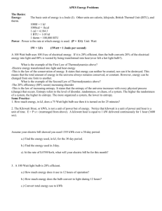 Kilowatt hour Math