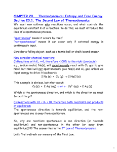 Chapter 20 Thermodynamics, Week 1