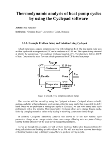 Laboratory Thermodynamic analysis using Cyclepad
