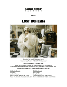 press notes for the film LOST BOHEMIA