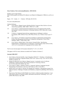 Ivica Crnkovic, Peer-reviewed publications (2012-04