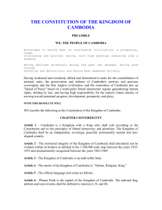 THE CONSTITUTION OF THE KINGDOM OF CAMBODIA