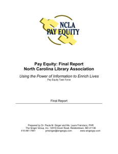Pay Equity: Final Report - North Carolina Library Association