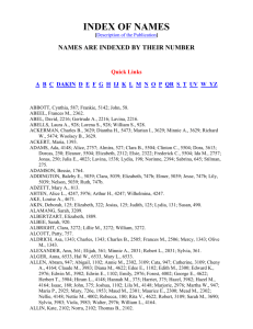 index of names - Digital Editions
