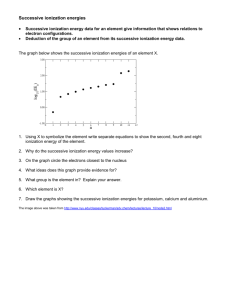 Successive ionization energies worksheet