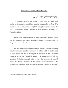 Separation of Judiciary from Executive By Justice M. Jagannadha