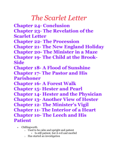 The Scarlet Letter Chapter 24- Conclusion Chapter 23