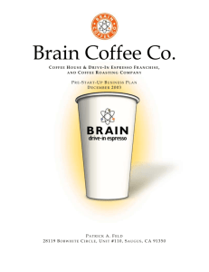 Brain Coffee Co. Preliminary Business Plan